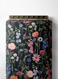 Bloom flower style with pink,green colors