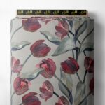 Tulip flower style with red,green colors