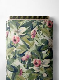 Petal flower style with green,pink colors