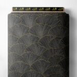 Leaf flower style with grey, black colors