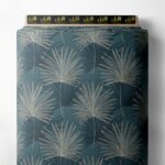 Leaf nature style with blue,grey colors