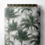 Palm nature style with green,grey colors