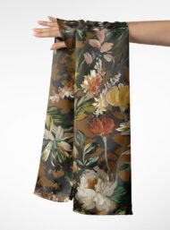 Bloom flower style with brown,green colors - Image 3