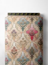 Flower classic style with pink,green colors