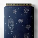 Jellyfish ocean and sky style with blue,white colors