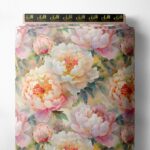 Bloom flower style with pink,white colors