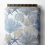 Coral ocean and sky style with grey,blue colors