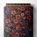 Bloom flower style with red,blue colors