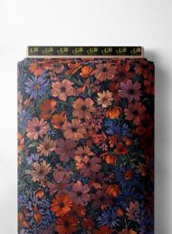 Bloom flower style with red,blue colors