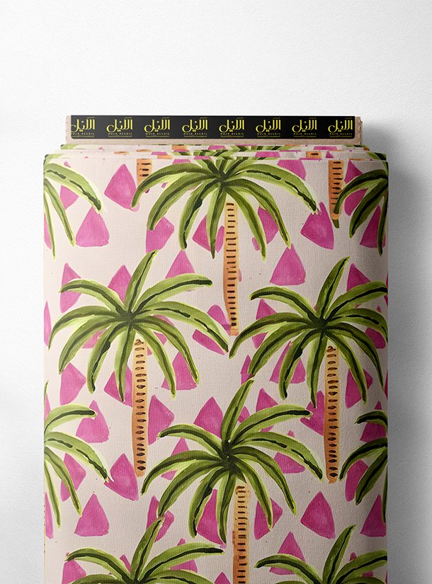 LAI01-2793_1.jpg Palm others style with green,pink colors - Image 1