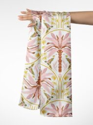 Palm flower style with pink,green colors - Image 3