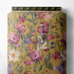 Bloom flower style with pink,yellow colors