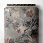 Petal flower style with brown,grey colors