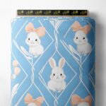 Rabbit animal style with white,pink colors