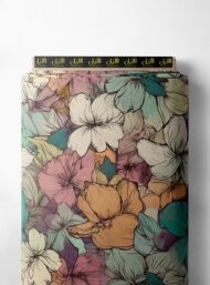 Petal flower style with pink,green colors