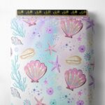 Shell ocean and sky style with pink,blue colors