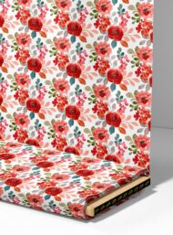 Bloom flower style with red,pink colors - Image 4