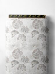 Bloom flower style with grey, white colors