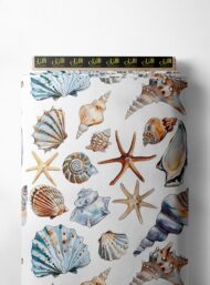 Shell ocean and sky style with brown,blue colors