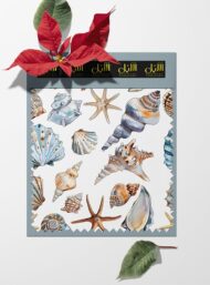 Shell ocean and sky style with brown,blue colors - Image 6