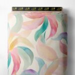 Petal flower style with pink,green colors