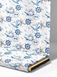 Sun ocean and sky style with blue,white colors - Image 4