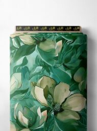 Petal flower style with green,white colors