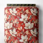 Bloom flower style with white,red colors