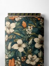 Petal flower style with white,green colors