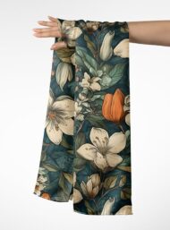 Petal flower style with white,green colors - Image 3