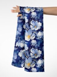 Bloom flower style with blue,white colors - Image 3