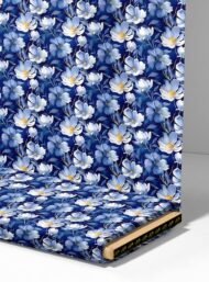 Bloom flower style with blue,white colors - Image 4
