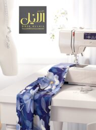 Bloom flower style with blue,white colors - Image 7