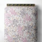 Leaf flower style with pink,grey colors