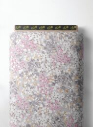 Leaf flower style with pink,grey colors