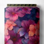 Bloom flower style with pink,purple colors