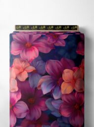 Bloom flower style with pink,purple colors