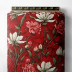 Bloom flower style with red,green colors