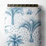 Palm nature style with blue colors