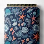 Sea ocean and sky style with blue,orange colors