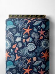 Sea ocean and sky style with blue,orange colors