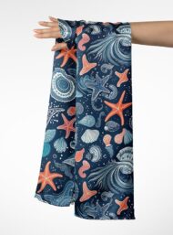 Sea ocean and sky style with blue,orange colors - Image 3