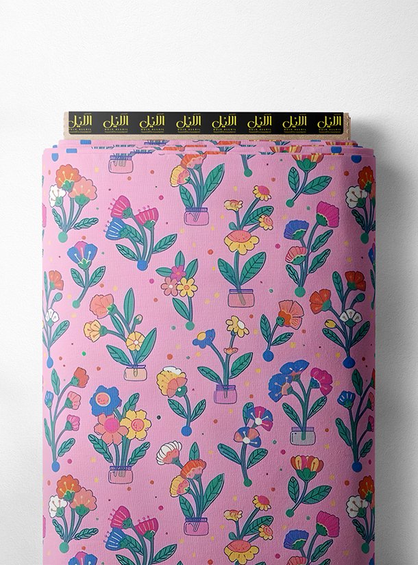 LAI01-2892_1.jpg Bloom flower style with pink,green colors - Image 1