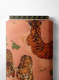 Tiger animal style with orange,green colors