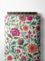 Bloom flower style with pink,green colors