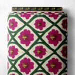 Petal flower style with green,pink colors