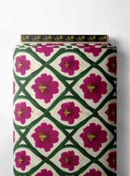 Petal flower style with green,pink colors