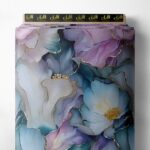 Petal flower style with blue,white colors