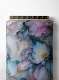 Petal flower style with blue,white colors