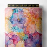 Bloom flower style with pink,purple colors